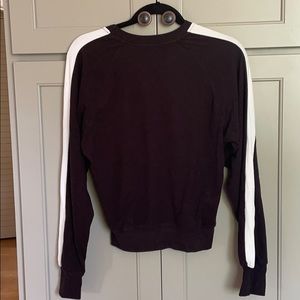 NWT NIA  Contrast Stripe Hacci Sweatshirt